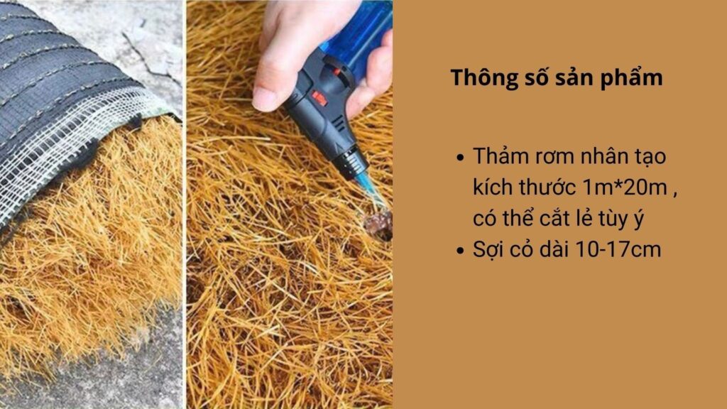 Thông số của sản phẩm - Thảm rơm nhân tạo