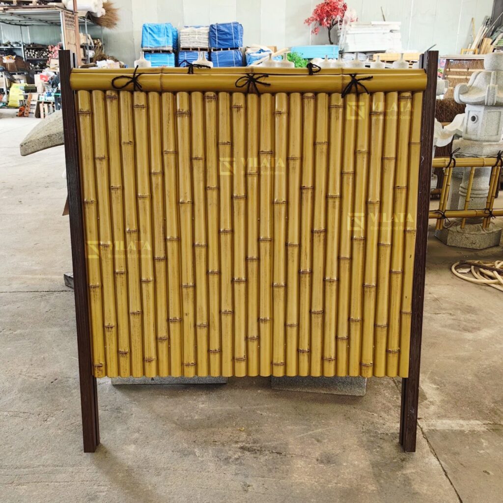 Tấm phên tre làm hàng rào