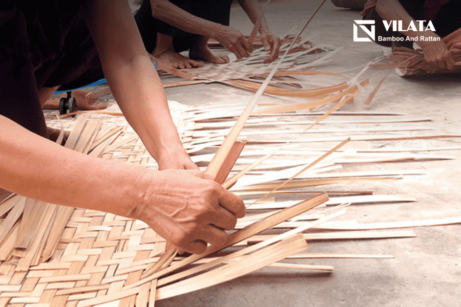 Đan cót tre truyền thống Đan cót tre truyền thống