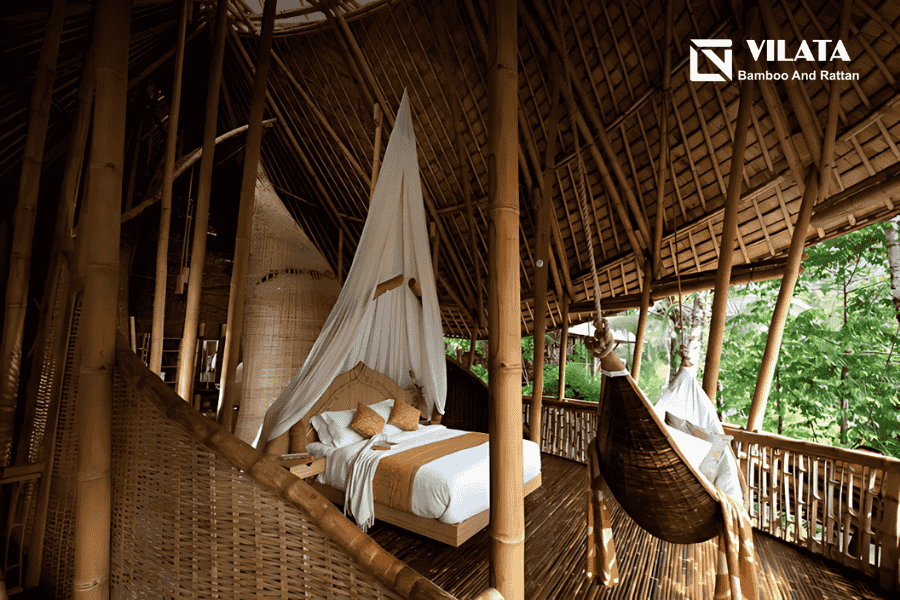 Khu nghỉ dưỡng được thiết kế bằng tre