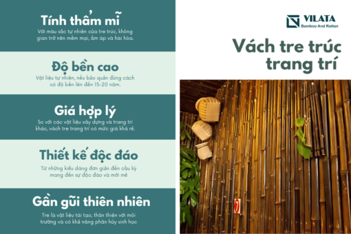 Thi công vách tre trang trí, vách ngăn bằng tre trúc | Rơm Tre Cót Nhân Tạo