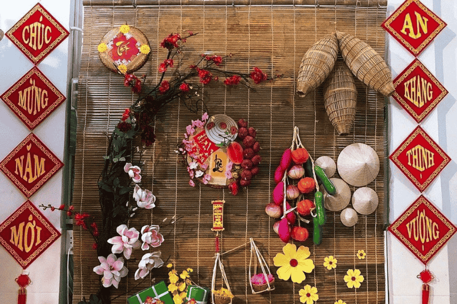 Phụ kiện trang trí trên mành tre đa dạng