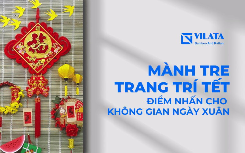 Mành tre trang trí Tết