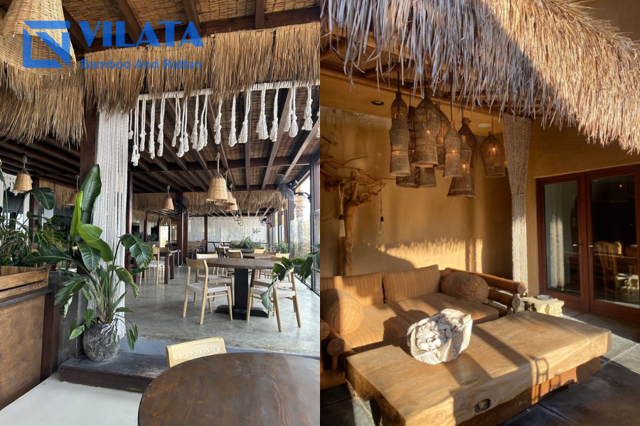 Rơm nhân tạo trong trang trí được sử dụng trong mô hình F&B
